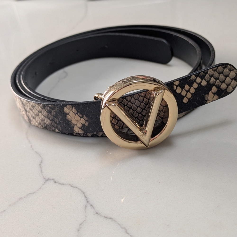 Valentino Python Print Belt L